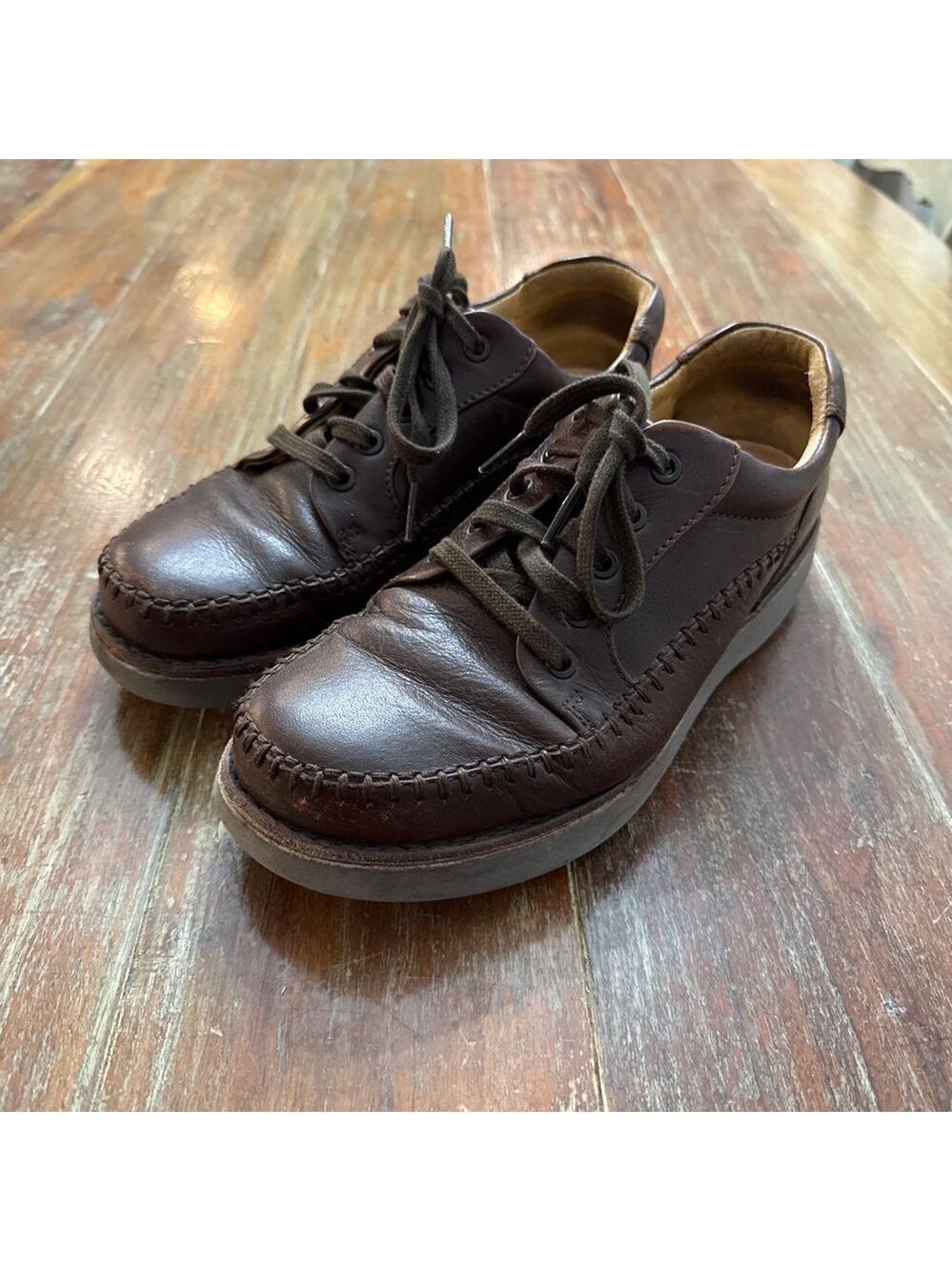 Samuel Hubbard Brown Leather Loafers Mens 7.5 Office